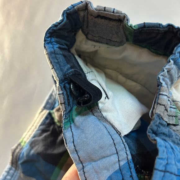 GapKids Boys Blue Plaid Adjustable Waist Shorts Size 6 - Picture 4 of 5